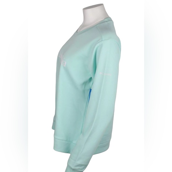 NWT Columbia Women’s Sunridge Teal Crew Sweatshirt XL - Picture 2 of 9